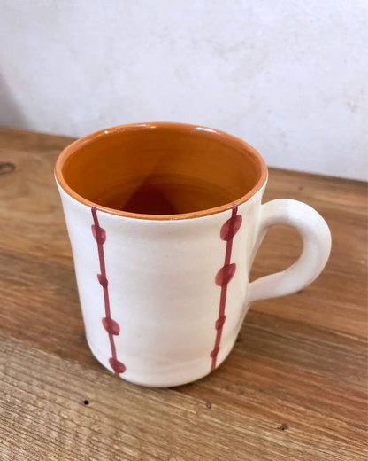 Taza Artesanal Ethnic Puntitos Berenjena