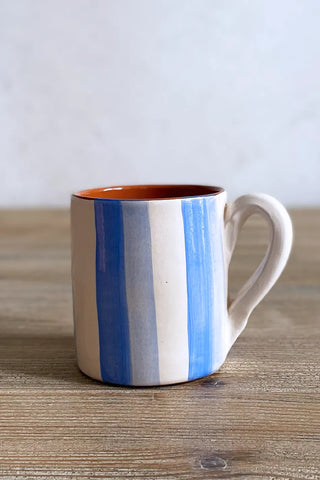Taza artesanal mediana Raya Doble, colores diferentes