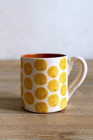 Taza artesanal mediana Lunares, colores diferentes