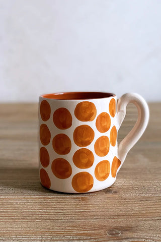 Taza artesanal mediana Lunares, colores diferentes