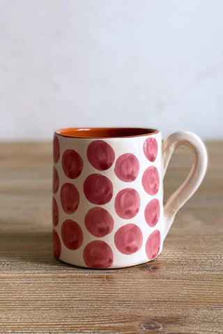 Taza artesanal mediana Lunares, colores diferentes