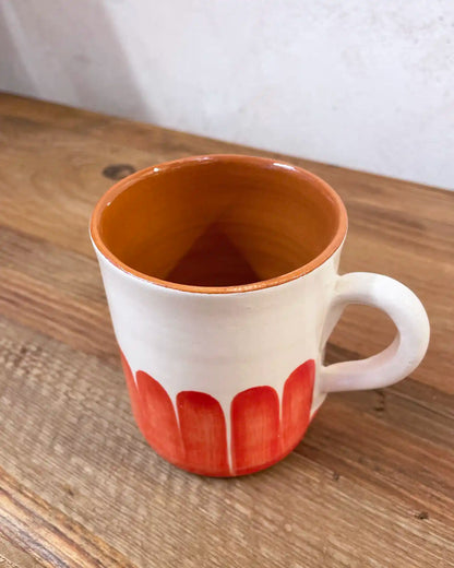 Ethnic Orange Fingers Handmade Cup