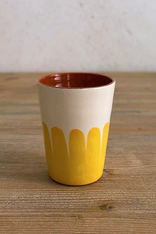 Vaso de cerámica grande Dedos, colores diferentes