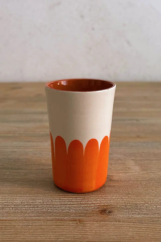 Vaso de cerámica grande Dedos, colores diferentes