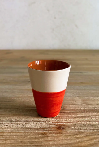 Vaso de cerámica mediano Contraste, colores diferentes