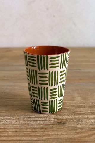 Vaso de cerámica grande Étnico, colores diferentes