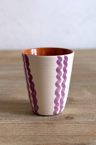 Vaso de cerámica mediano Ondas, colores diferentes