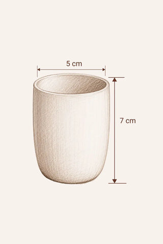 Vaso de cerámica pequeño Rayas Finas, colores diferentes